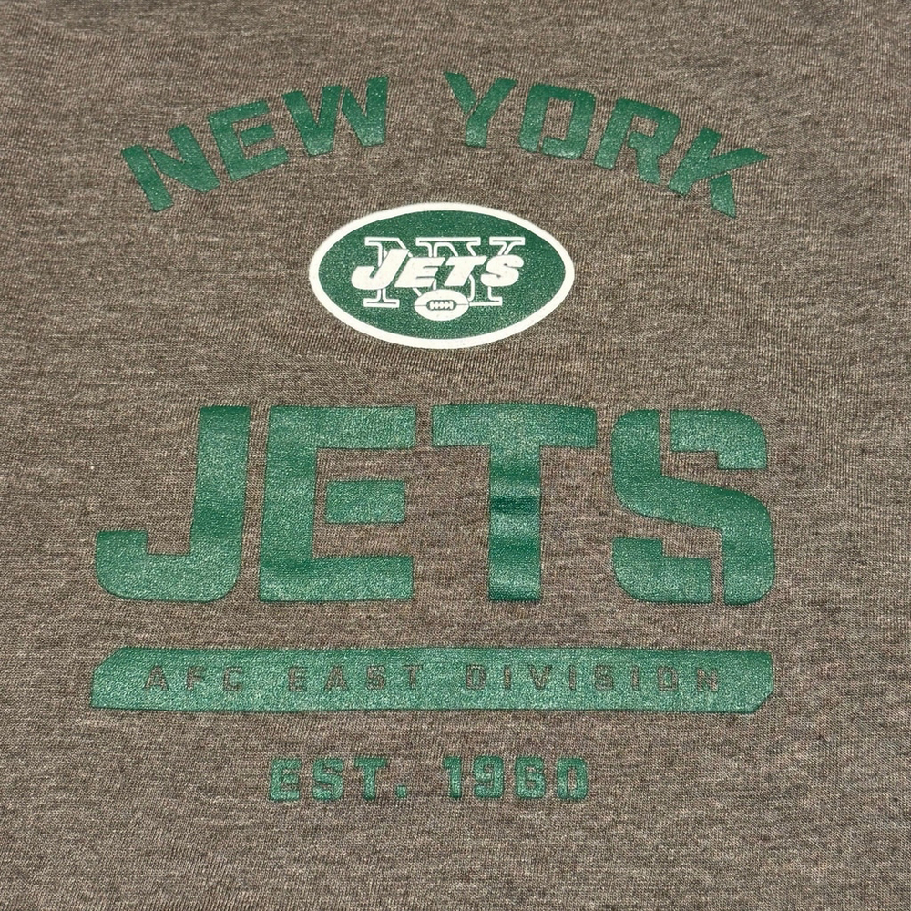 New York Jets Nike NFL Team Apparel Size L Men's Gray/Green Long Sleeve TShirt - Picture 9 of 11